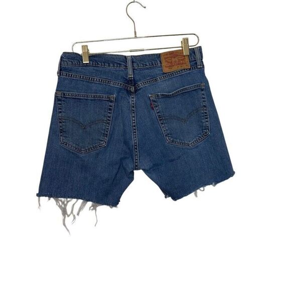 Levi’s 505 Regular Cut Off Shorts Women’s 32/8 Frayed Raw Hem Stretch Western - Picture 2 of 5